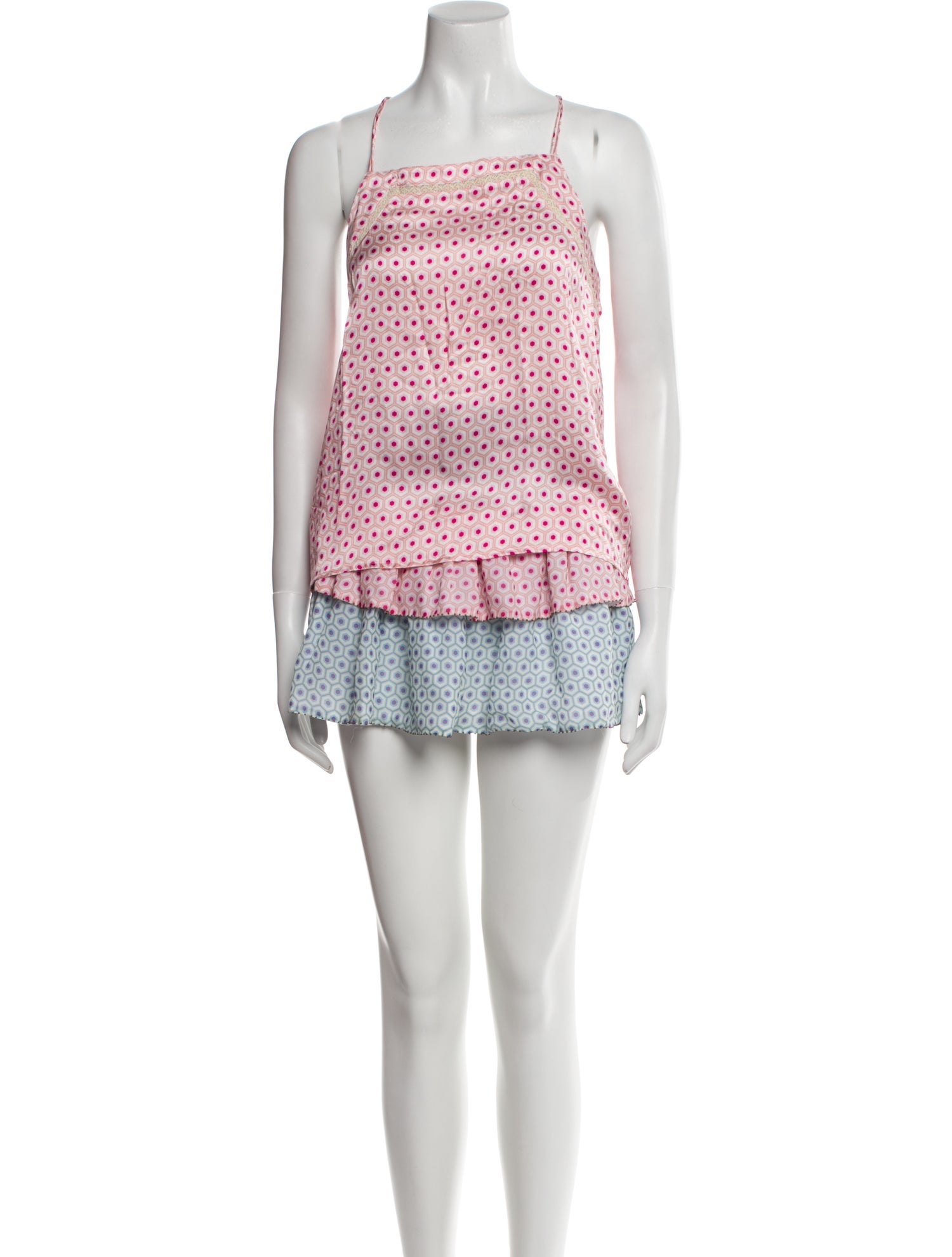 Paloma Blue Silk Printed Pant Set