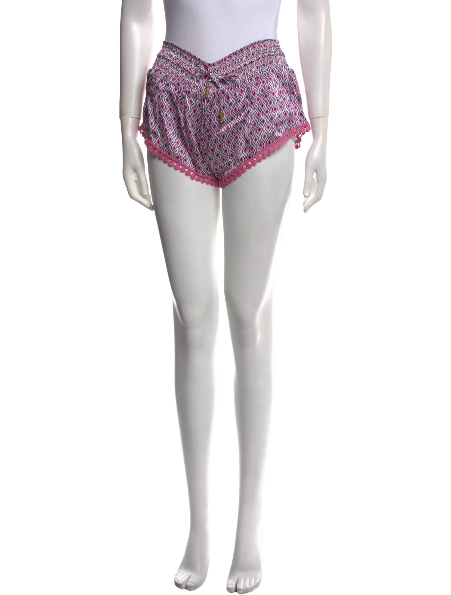 Paloma Blue Silk Mini Shorts