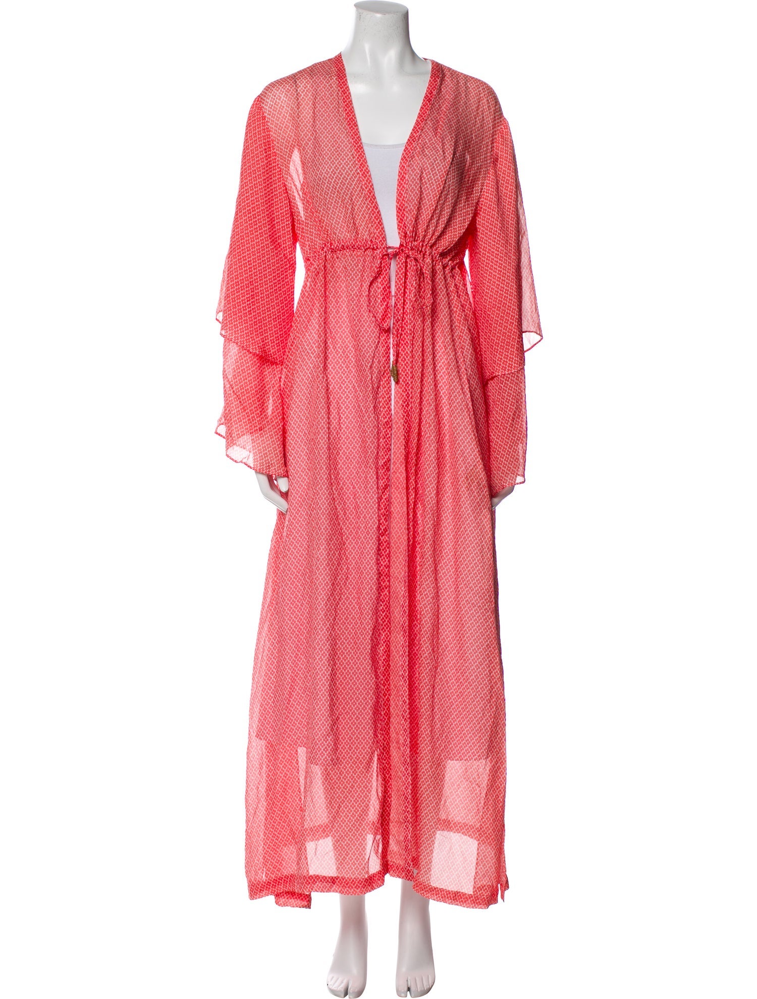 Paloma Blue Silk Printed Robe