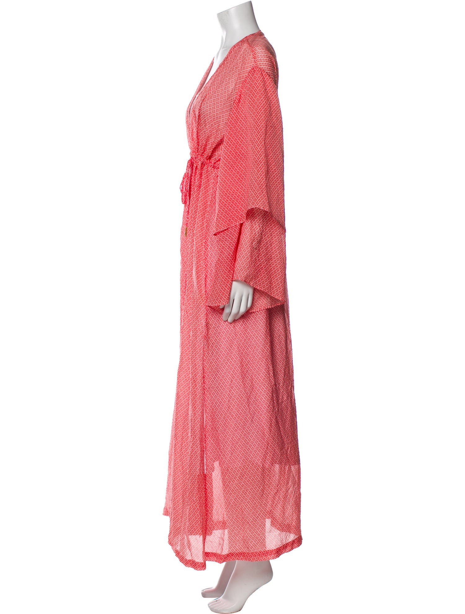 Paloma Blue Silk Printed Robe