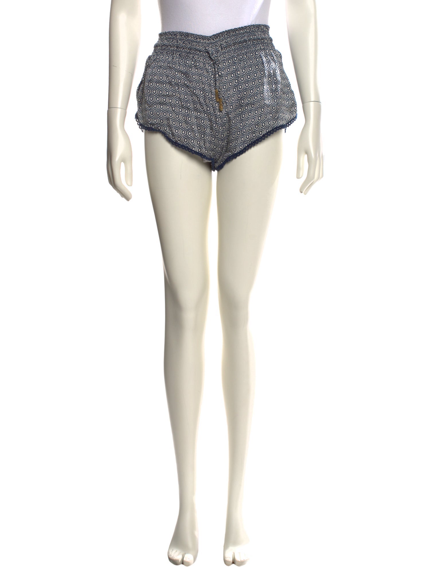 Paloma Blue Silk Mini Shorts