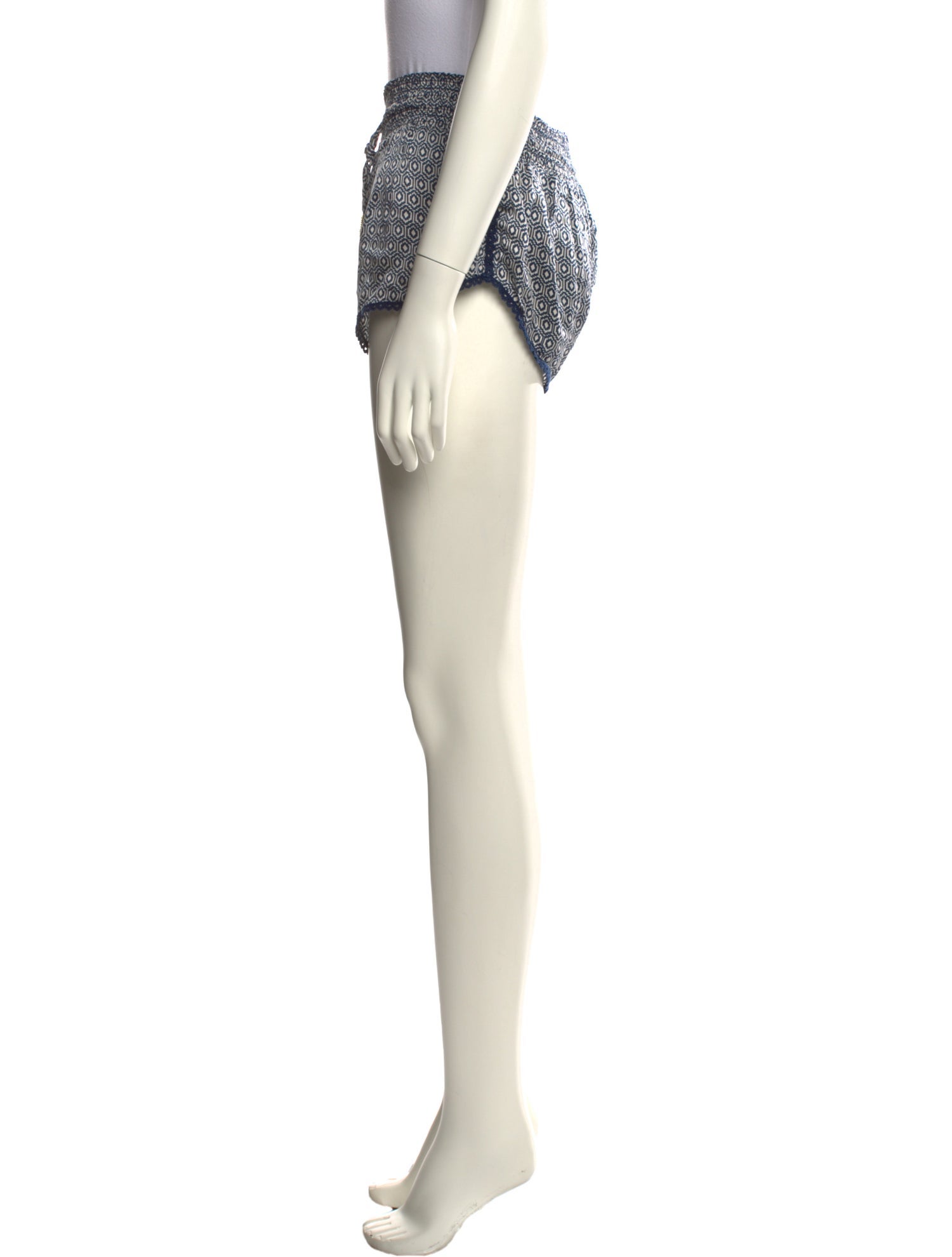 Paloma Blue Silk Mini Shorts