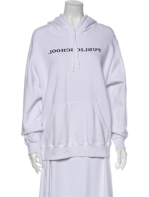 Public School Printed Crew Neck Sweatshirt White