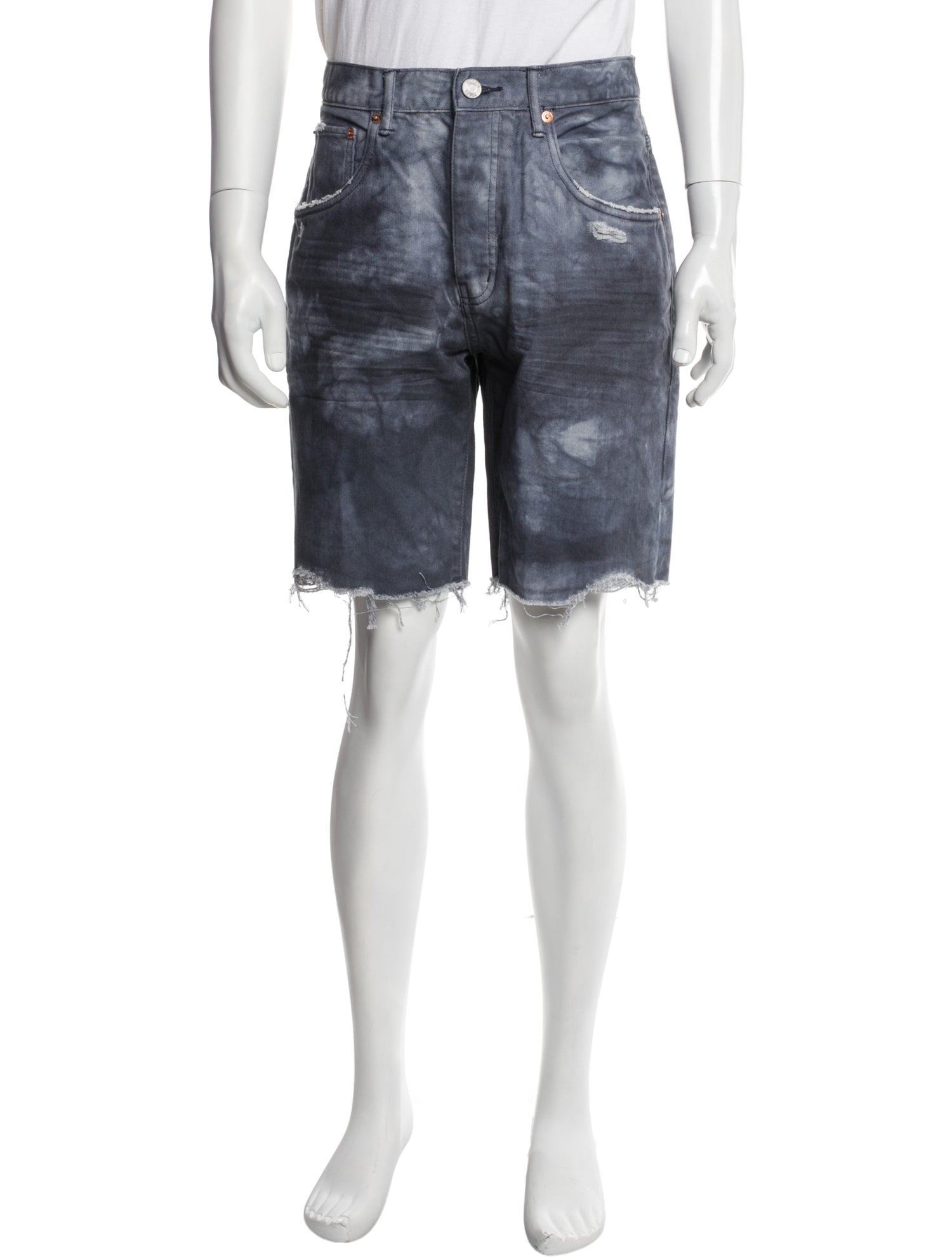 Purple Brand Printed Denim Shorts