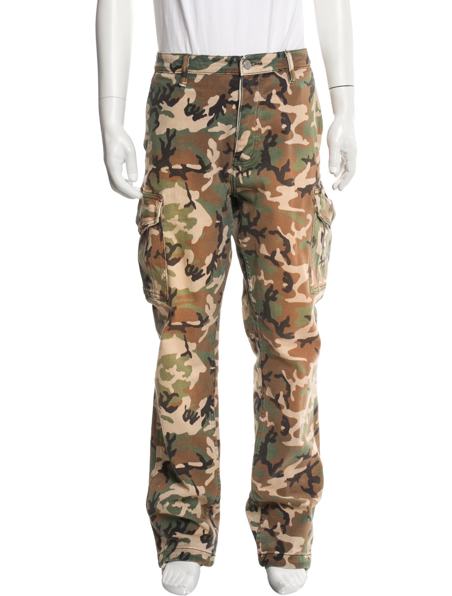 Purple Brand Camouflage Print Cargo Pants