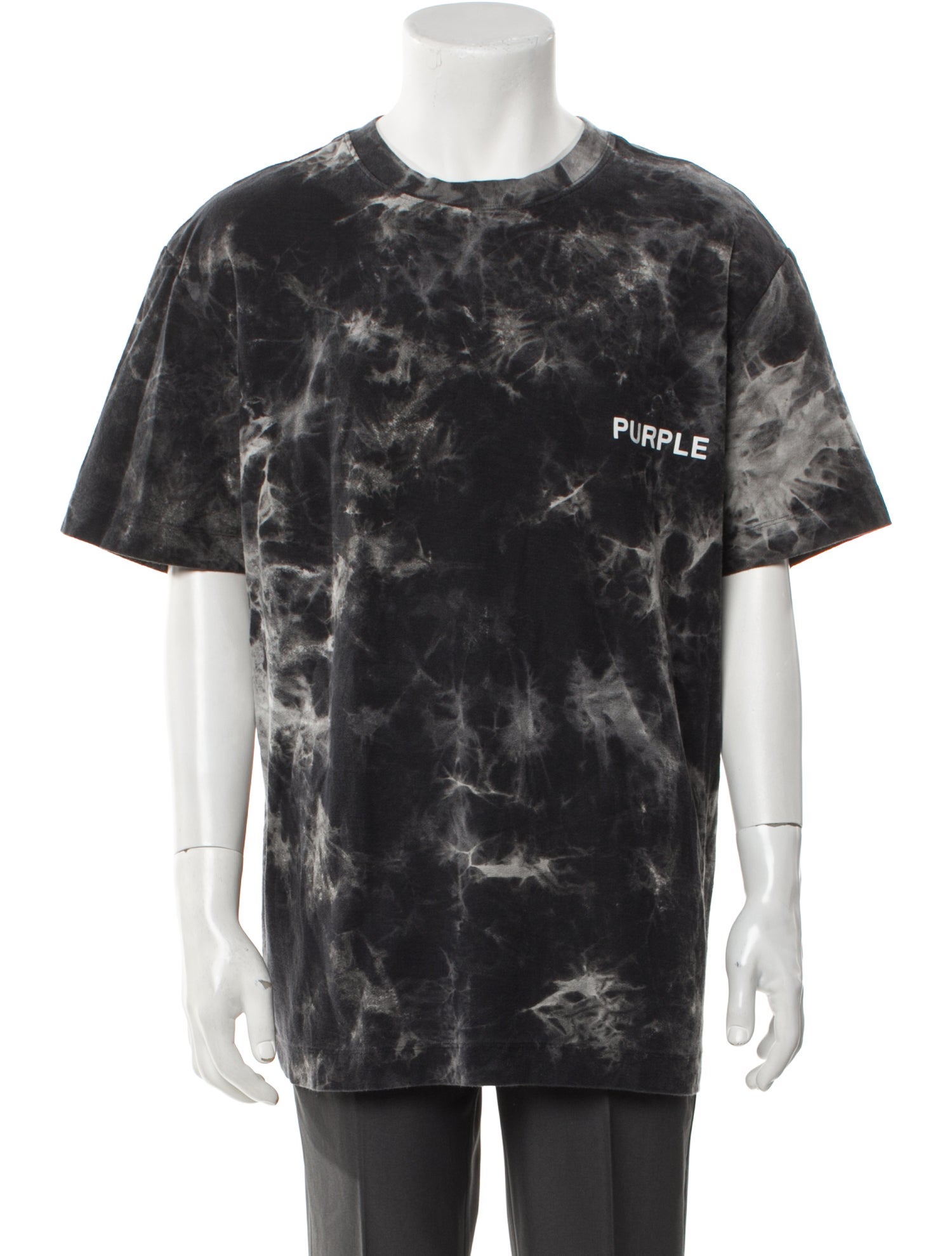 Purple Brand Tie-Dye Print Crew Neck T-Shirt