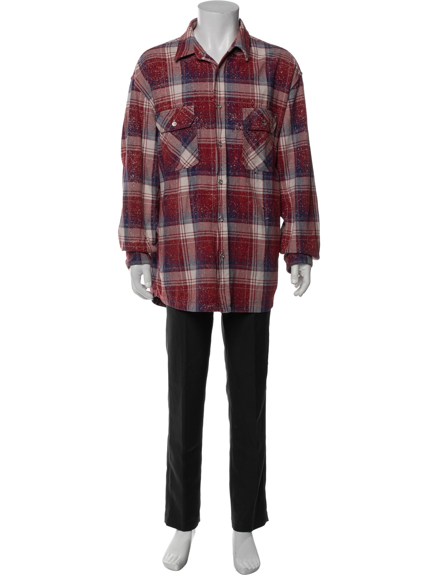 Purple Brand Plaid Print Long Sleeve Shirt