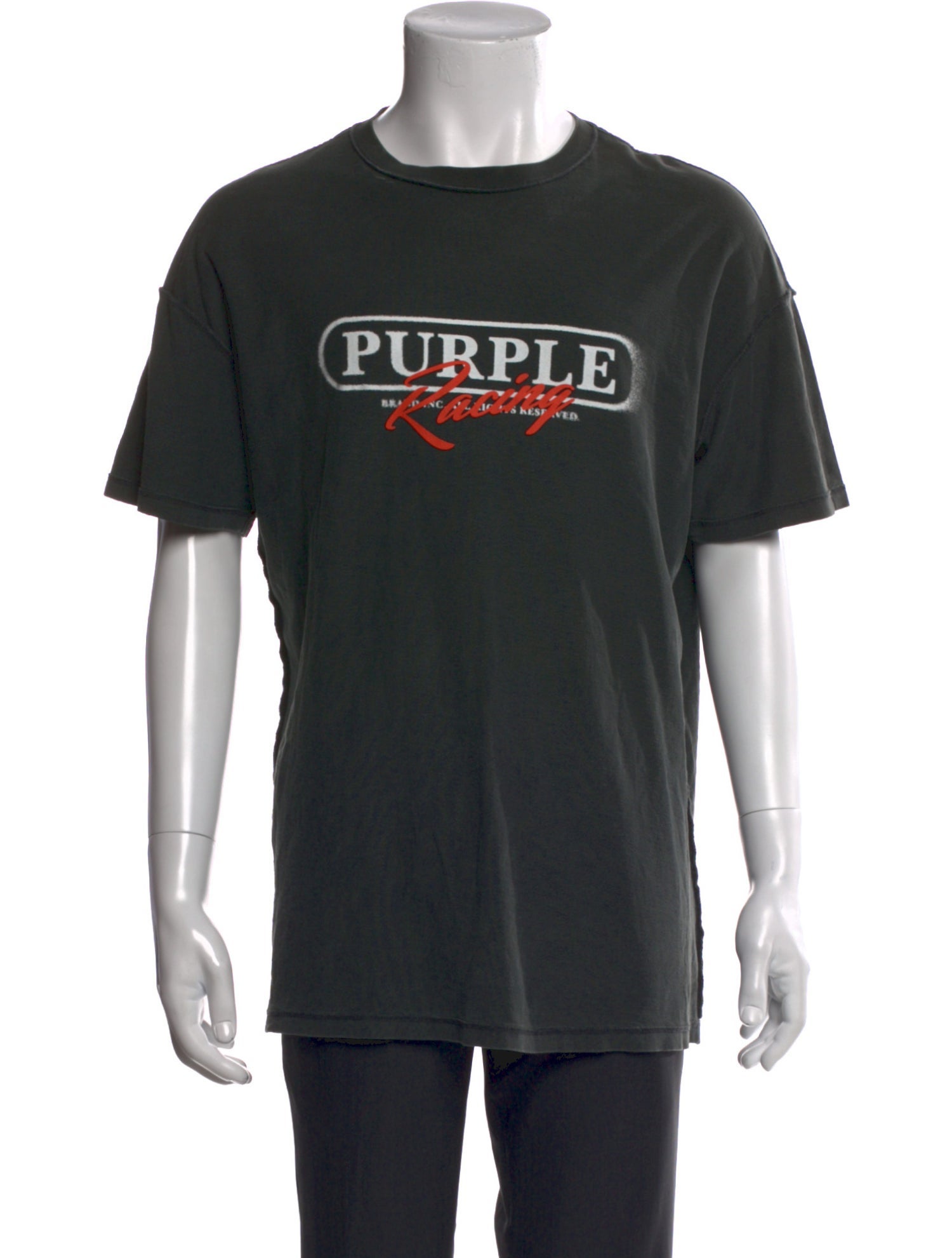 Purple Brand Graphic Print Crew Neck T-Shirt