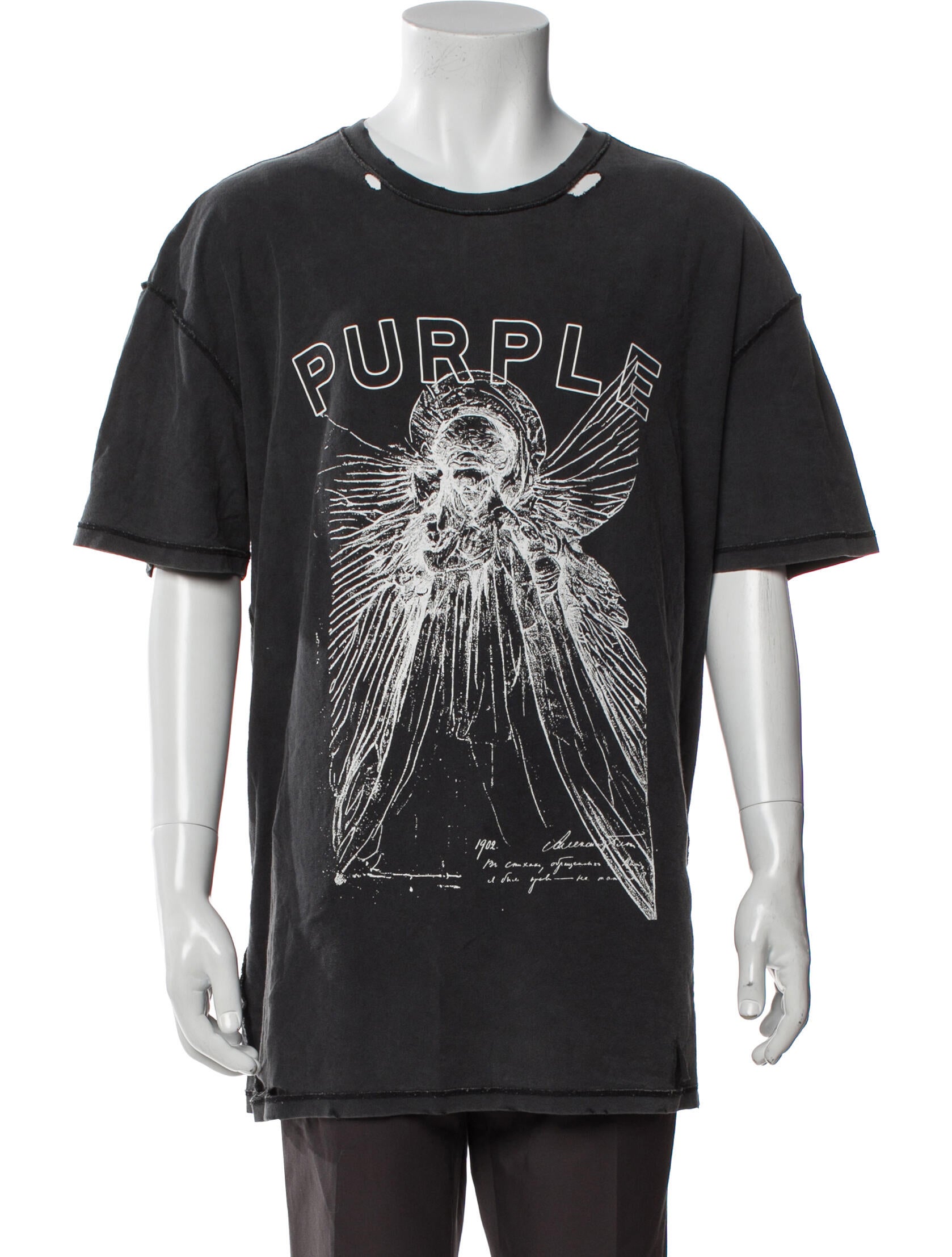 Purple Brand Graphic Print Crew Neck T-Shirt