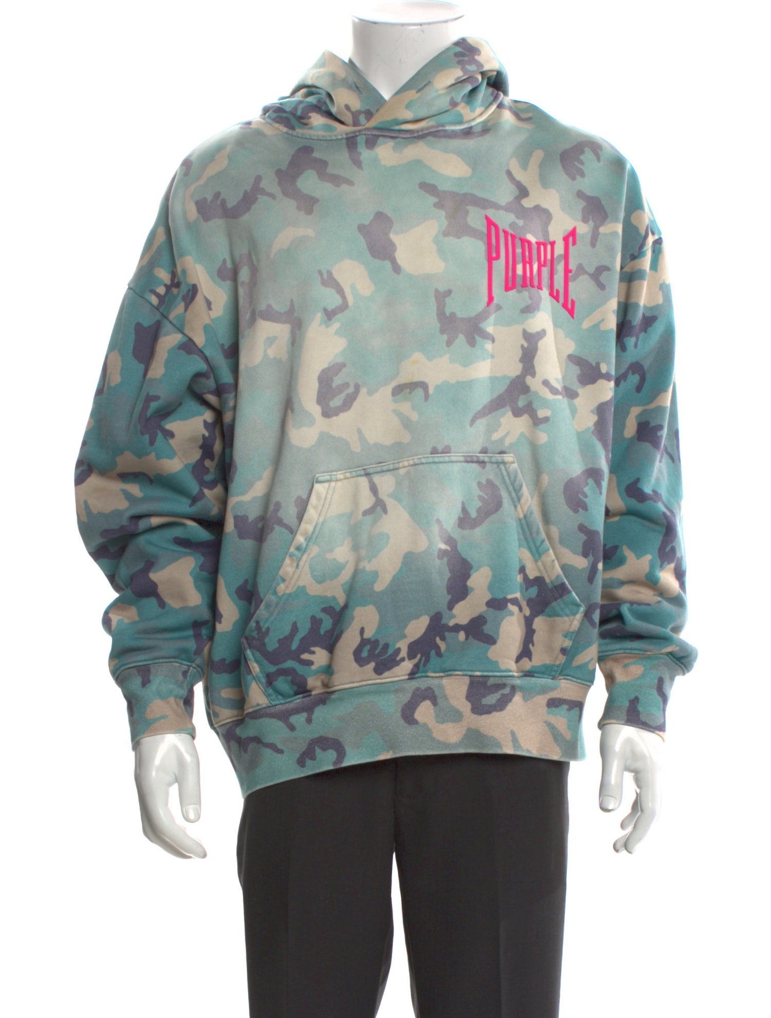 Purple Brand Printed Crew Neck Hoodie