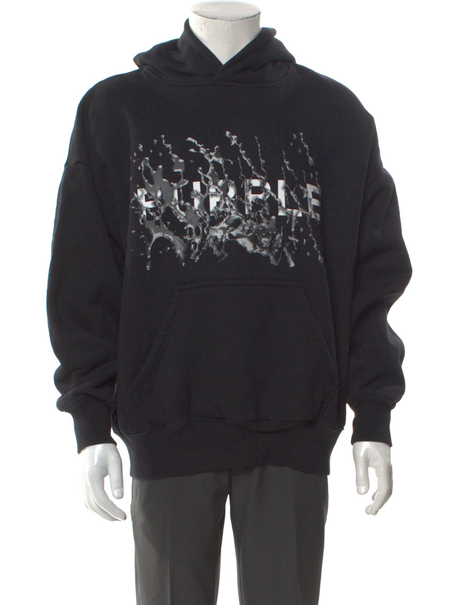 Purple Brand Graphic Print Crew Neck Hoodie