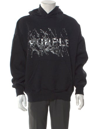 Purple Brand Graphic Print Crew Neck Hoodie