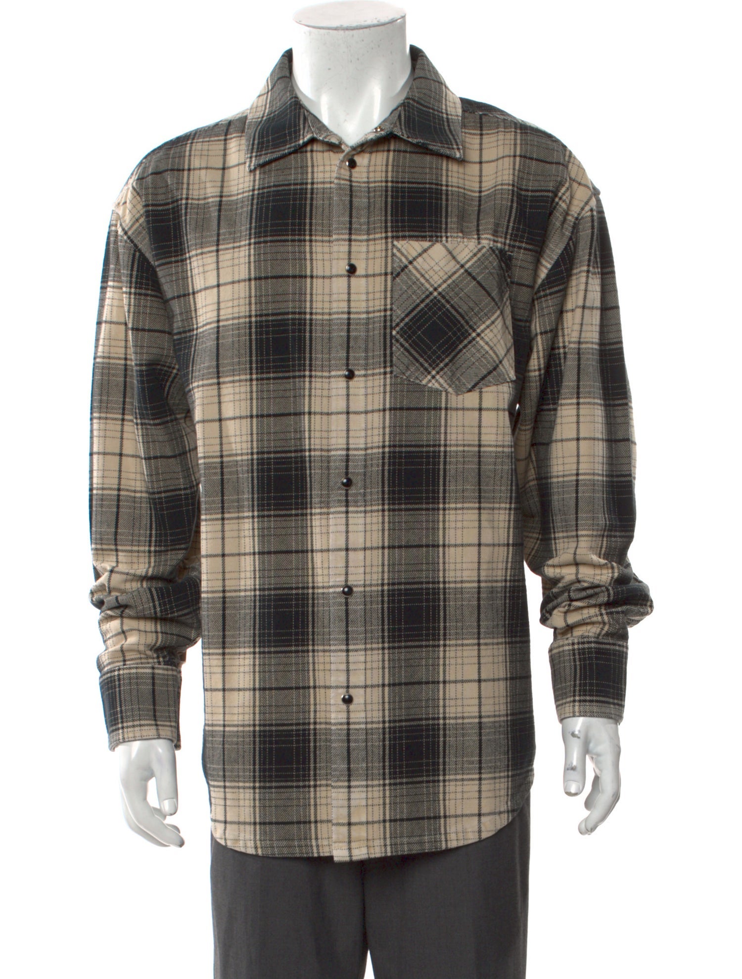 Purple Brand Plaid Print Long Sleeve Western Shirt w/ Tags