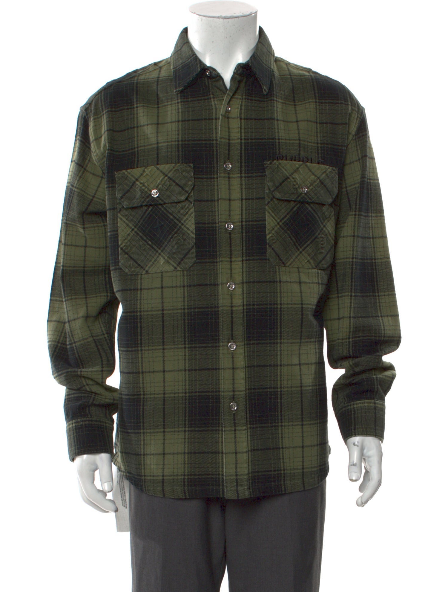 Purple Brand Plaid Print Long Sleeve Western Shirt w/ Tags