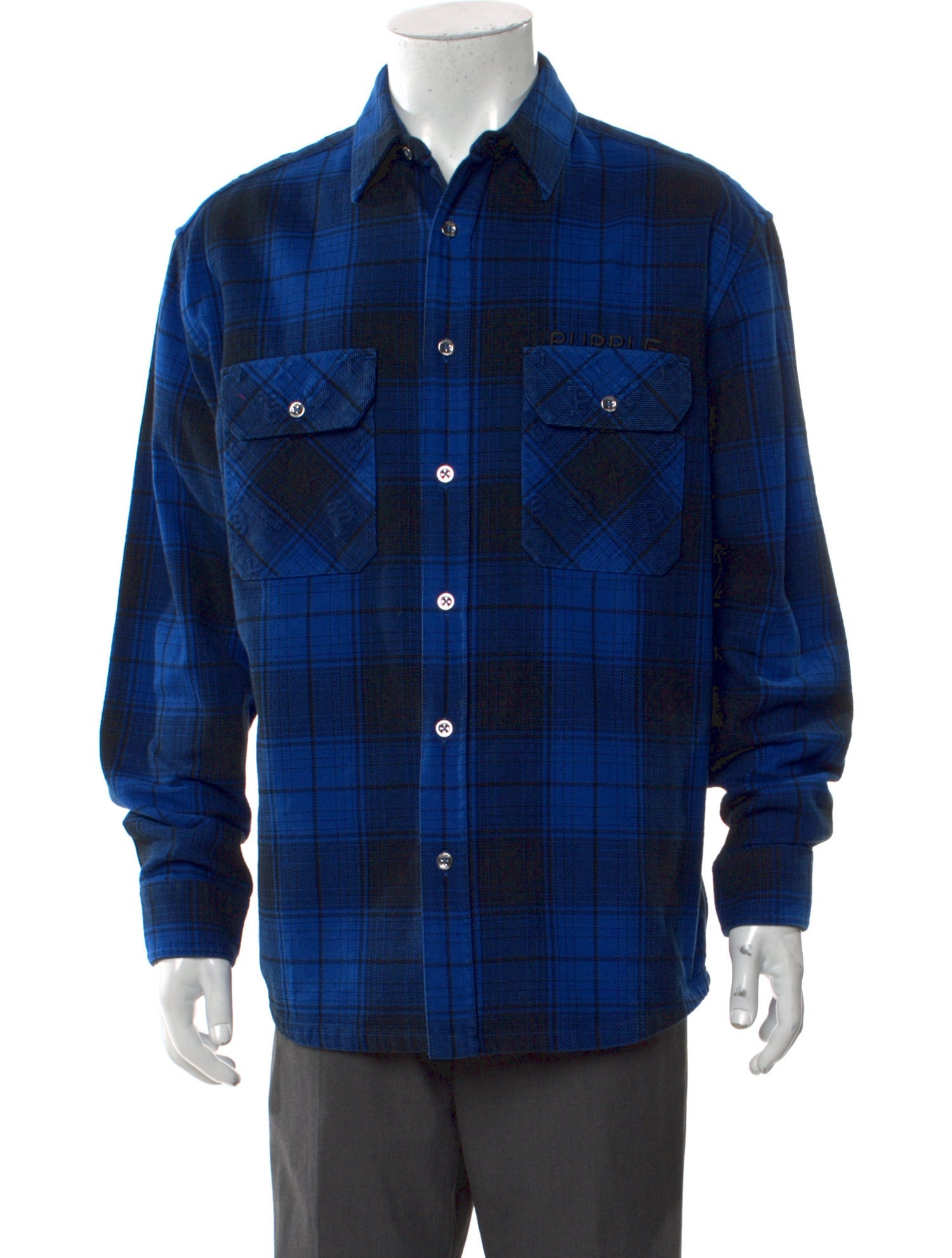 Purple Brand Plaid Print Long Sleeve Western Shirt w/ Tags