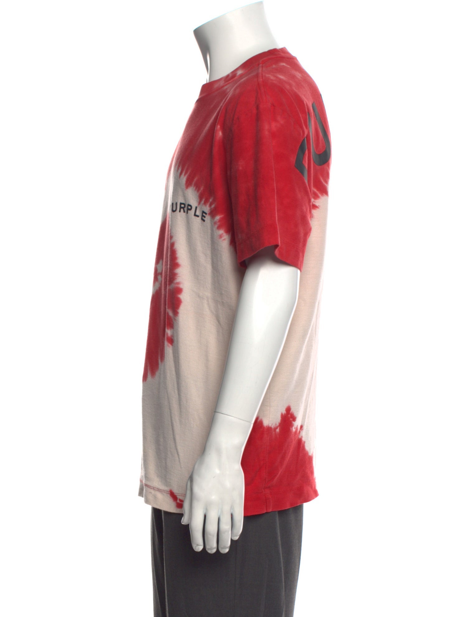 Purple Brand Tie-Dye Print Crew Neck T-Shirt