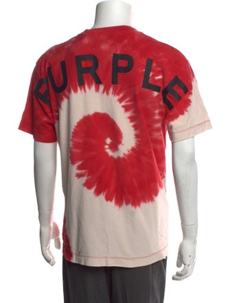 Purple Brand Tie-Dye Print Crew Neck T-Shirt