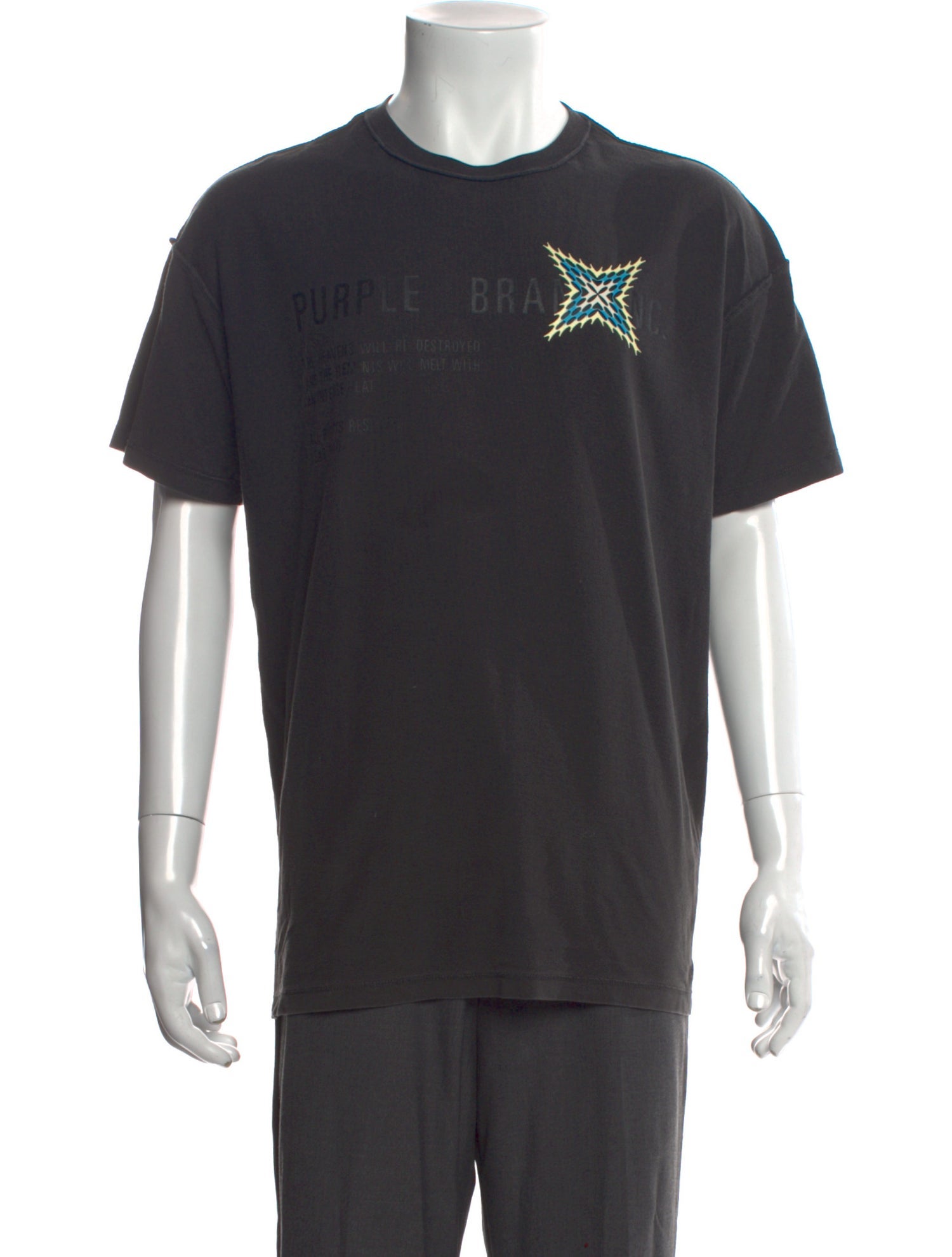 Purple Brand Graphic Print Crew Neck T-Shirt