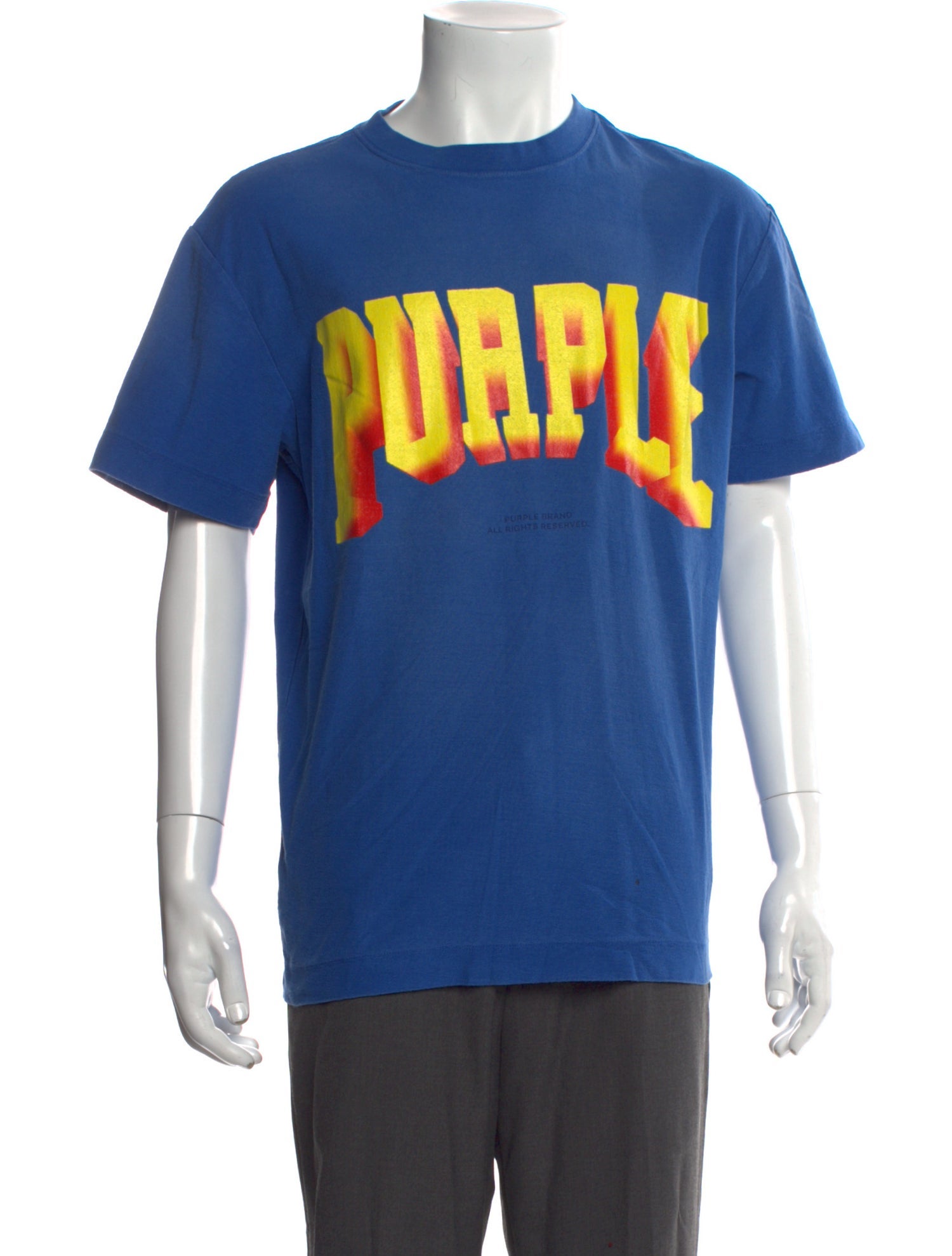Purple Brand Graphic Print Crew Neck T-Shirt