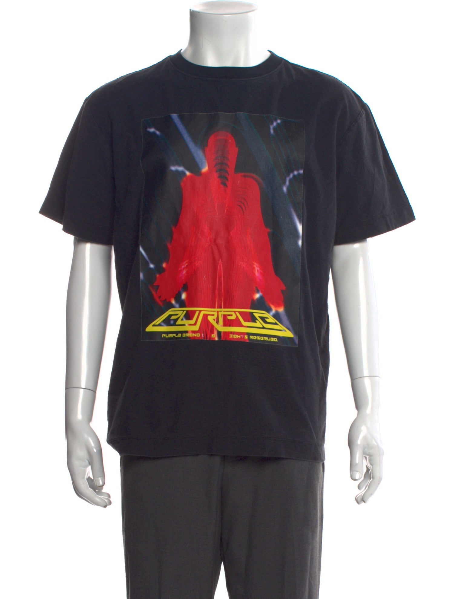 Purple Brand Graphic Print Crew Neck T-Shirt