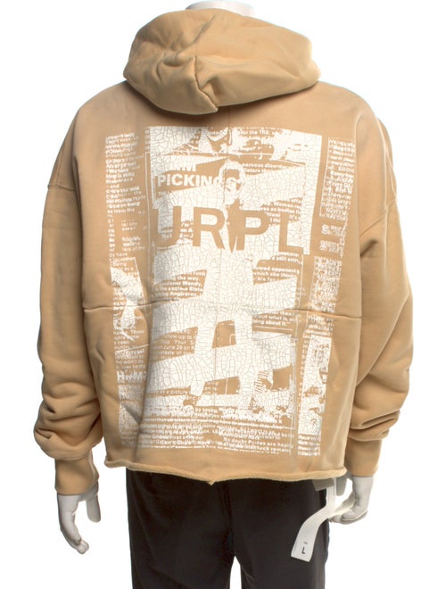 Purple Brand Graphic Print Crew Neck Hoodie