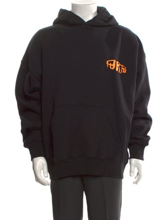 Purple Brand Graphic Print Crew Neck Hoodie