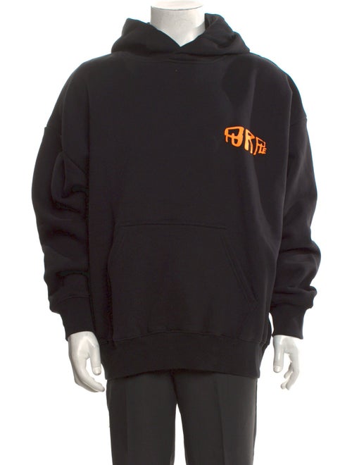 Purple Brand Graphic Print Crew Neck Hoodie