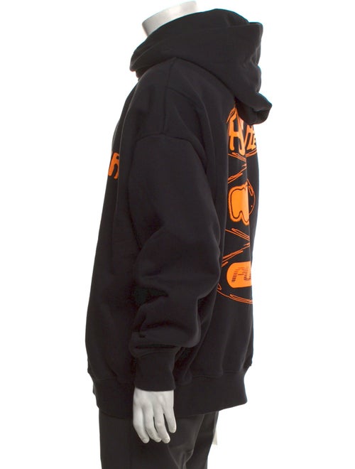 Purple Brand Graphic Print Crew Neck Hoodie