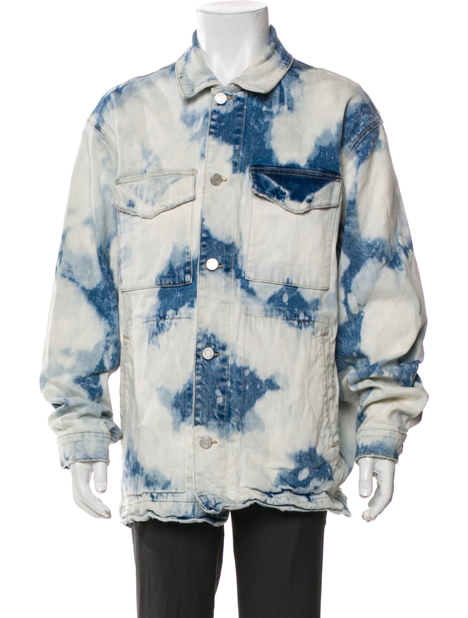 Purple Brand Tie-Dye Print Denim Jacket
