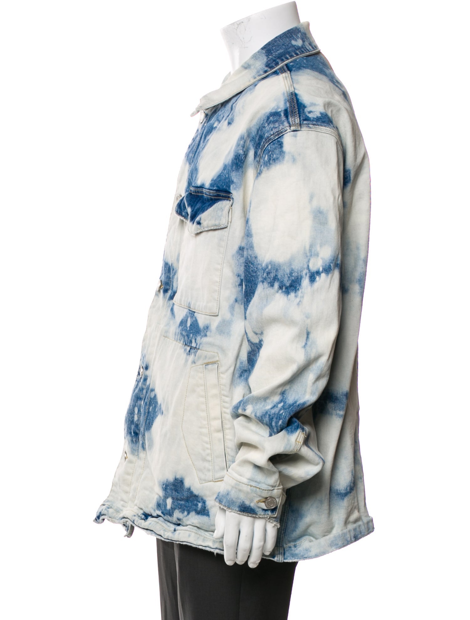 Purple Brand Tie-Dye Print Denim Jacket