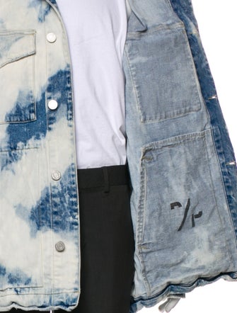 Purple Brand Tie-Dye Print Denim Jacket