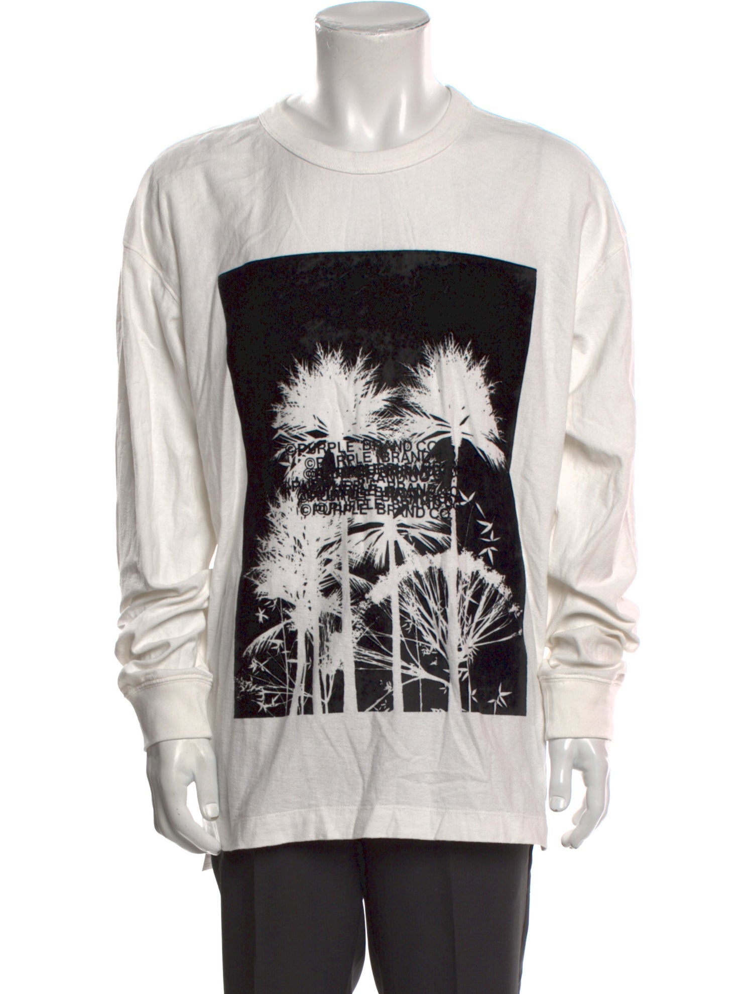 Purple Brand Graphic Print Crew Neck T-Shirt