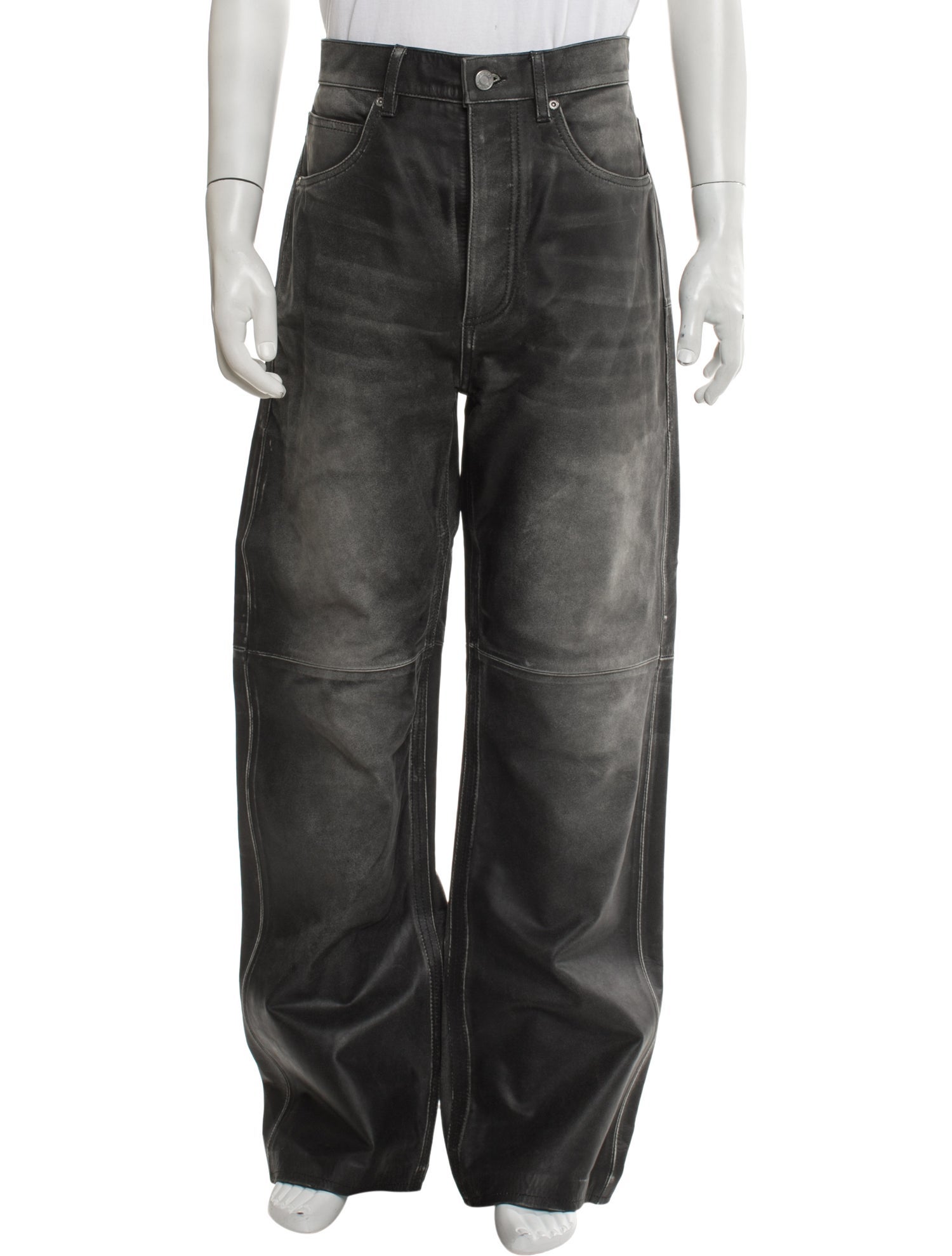 Purple Brand Leather Moto Pants