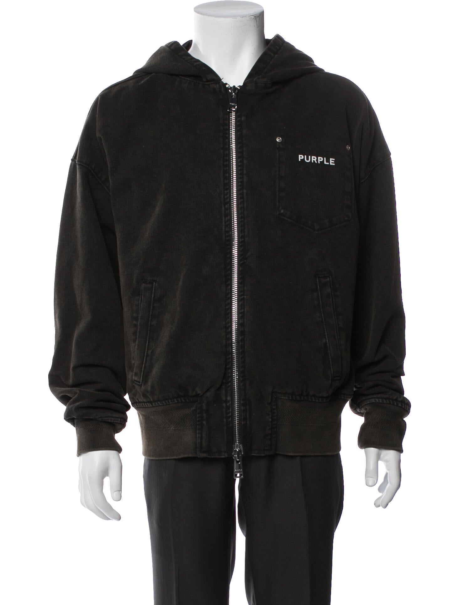 Purple Brand Graphic Print Bomber Jacket