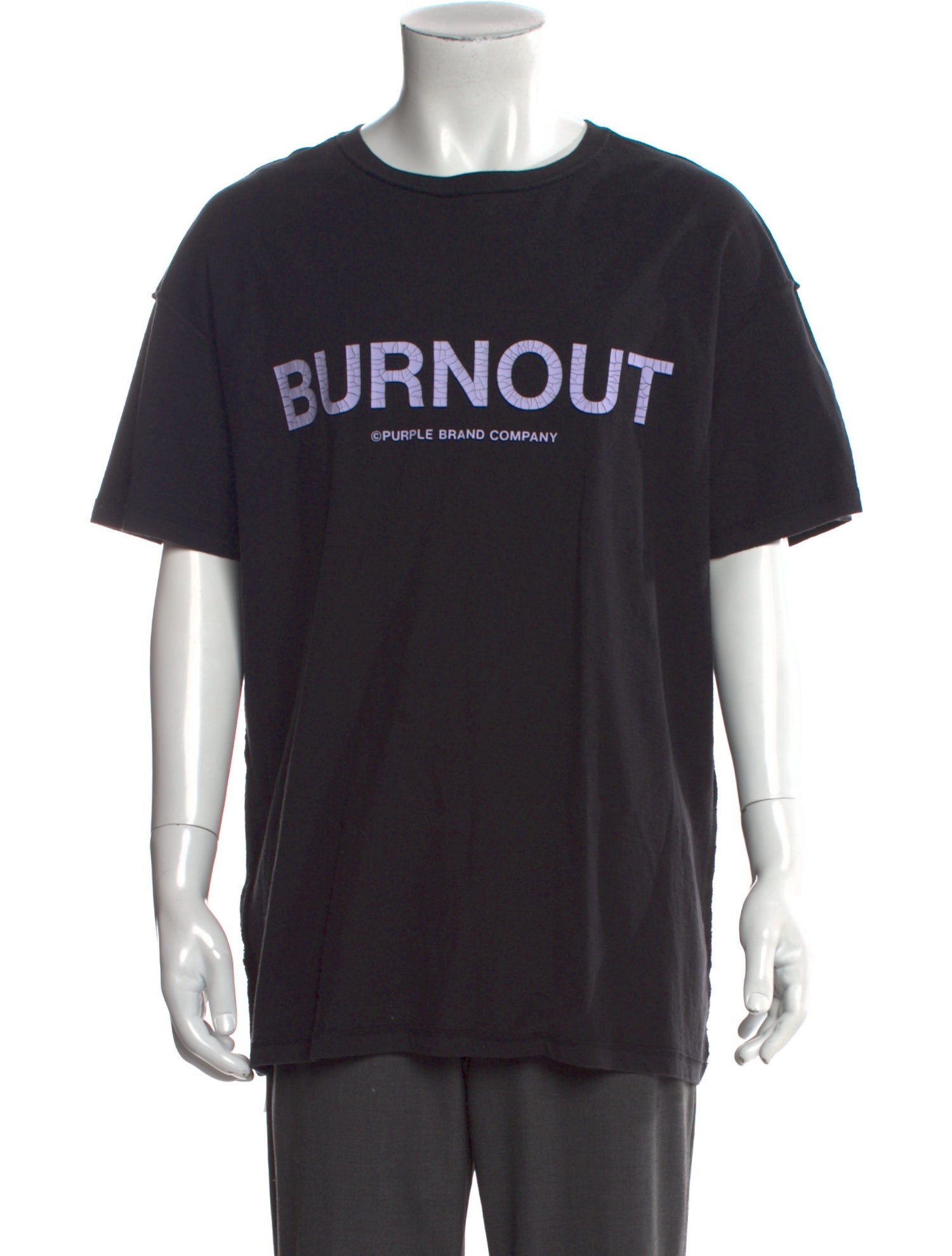 Purple Brand Graphic Print Crew Neck T-Shirt