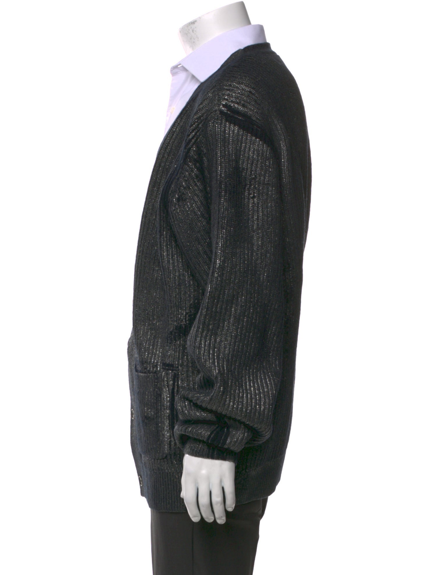 Purple Brand Wool Open Front Cardigan