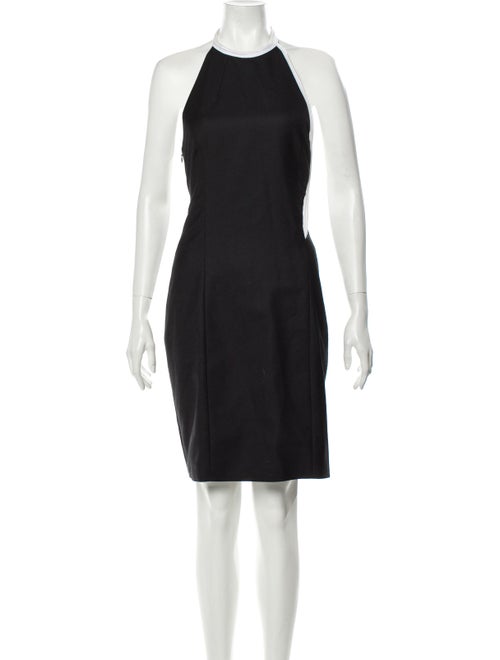 Paco Rabanne Halterneck Knee-Length Dress Black