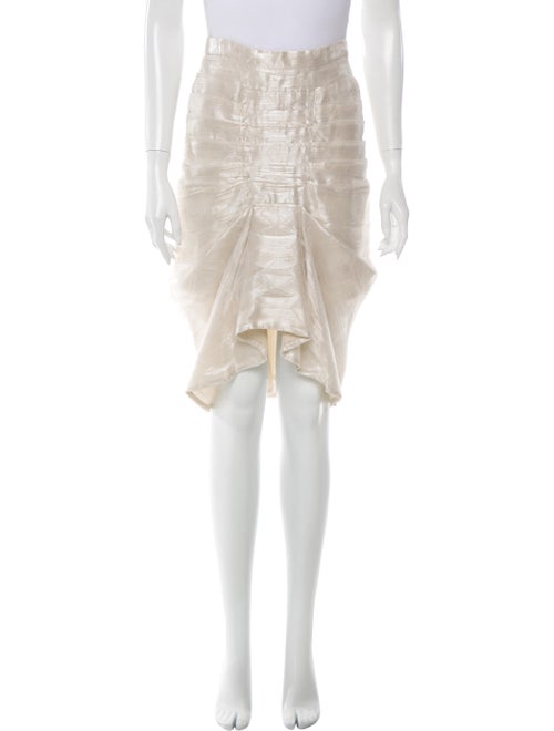 Paco Rabanne Pleated Accents Knee-Length Skirt