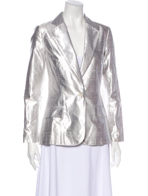 Paco Rabanne Silk Blazer Silver