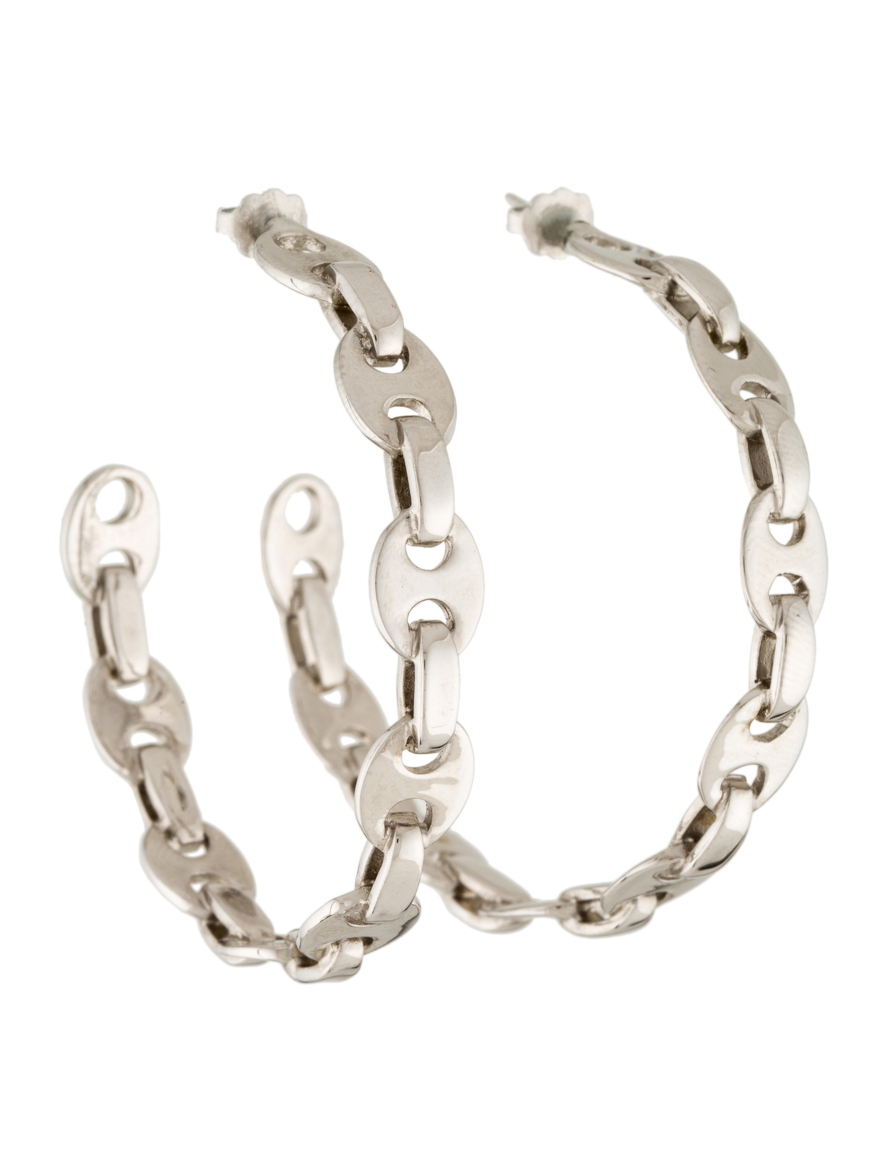 Paco Rabanne Nano Link Hoop Earrings Brass Hoop, Earrings WPC25716