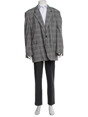 Paco Rabanne Plaid Print Blazer