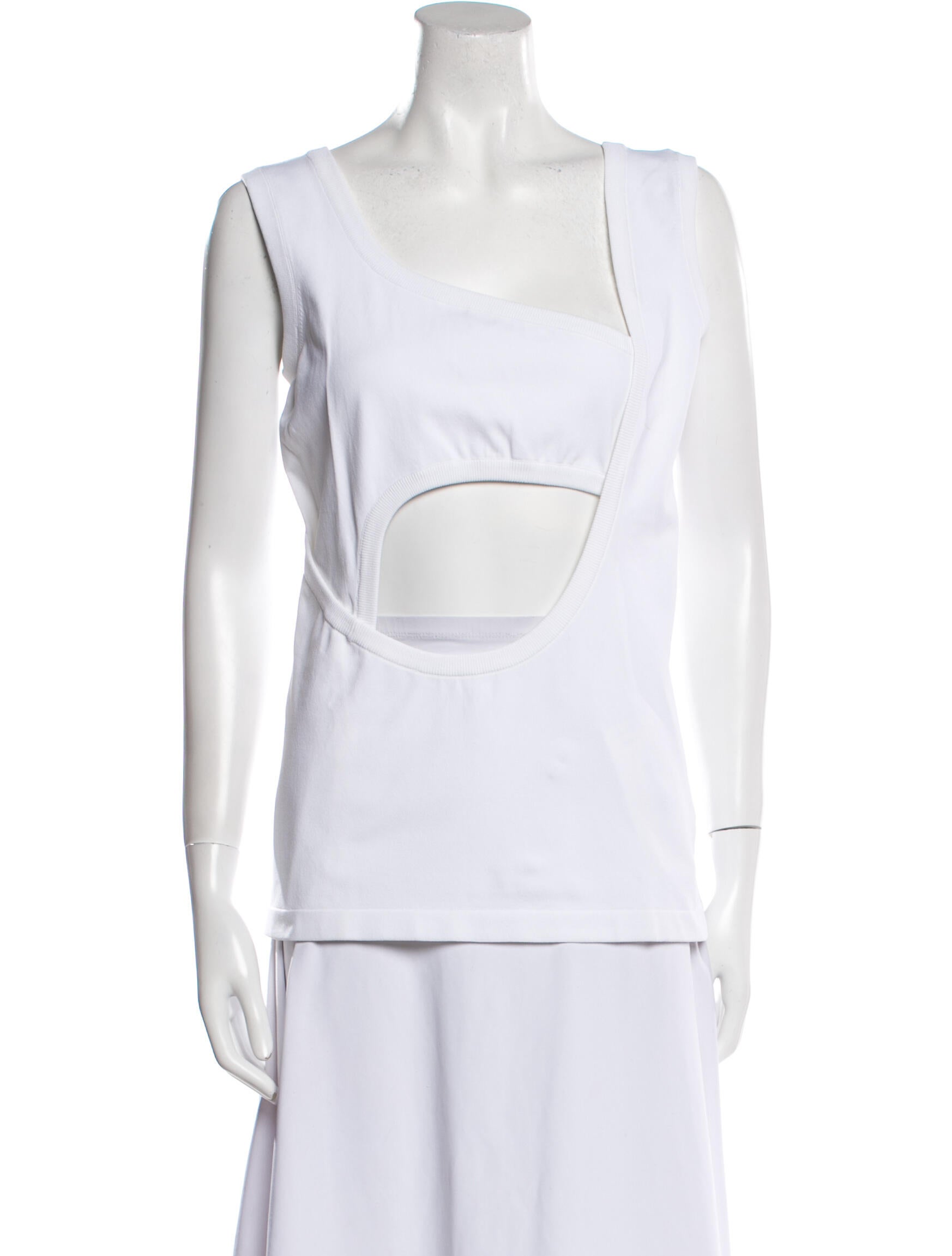 Paco Rabanne Square Neckline Sleeveless Top