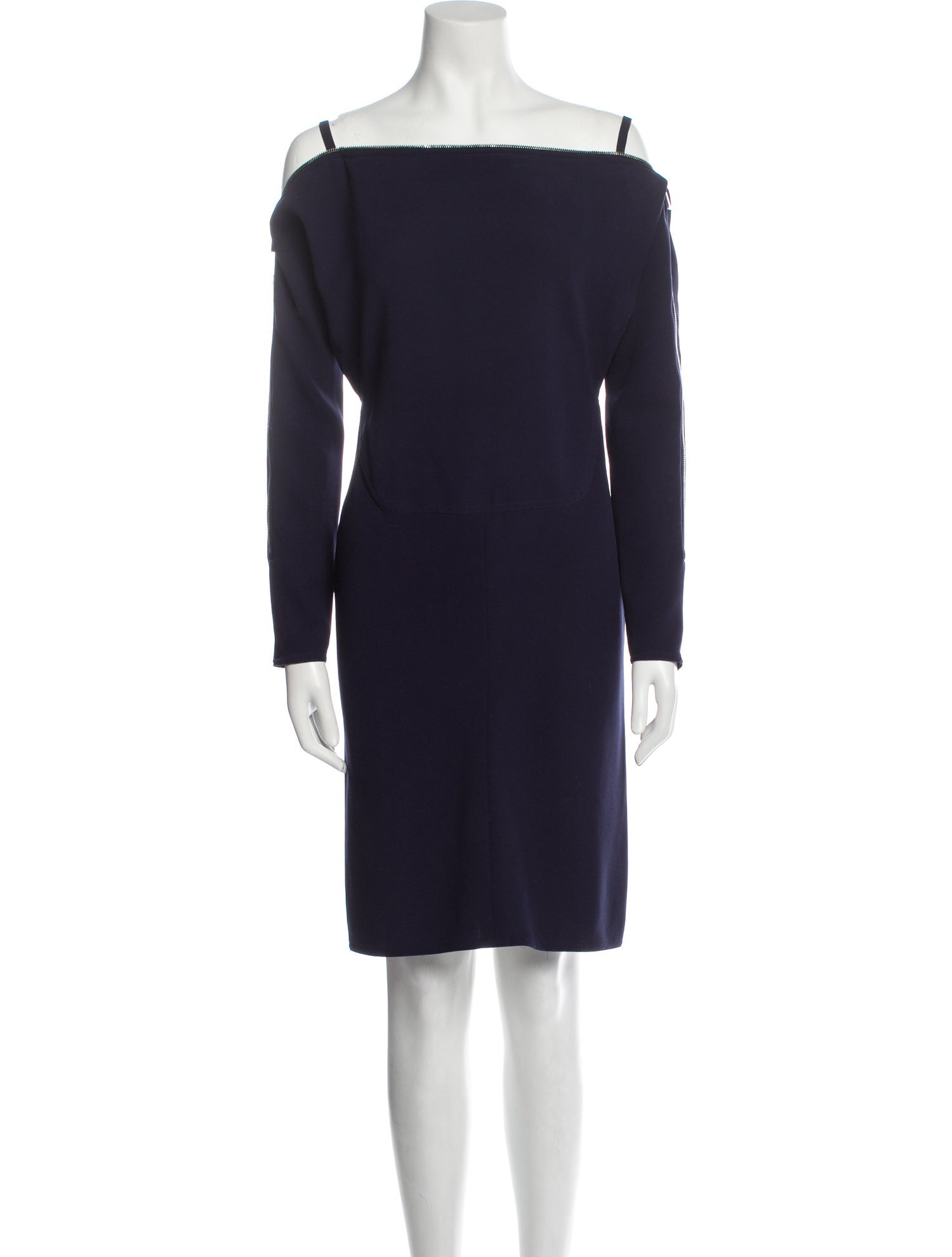 Paco Rabanne Off-The-Shoulder Knee-Length Dress