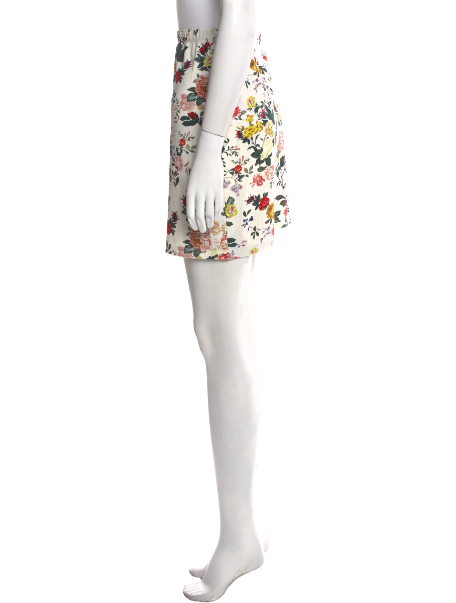 Paco Rabanne Floral Print Mini Skirt