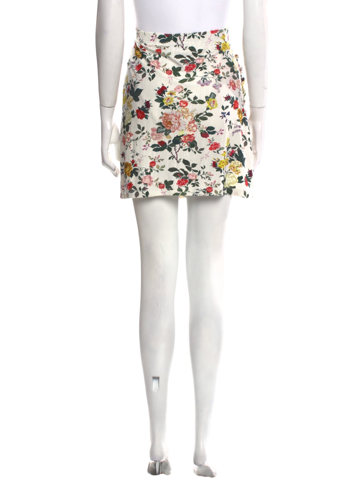 Paco Rabanne Floral Print Mini Skirt