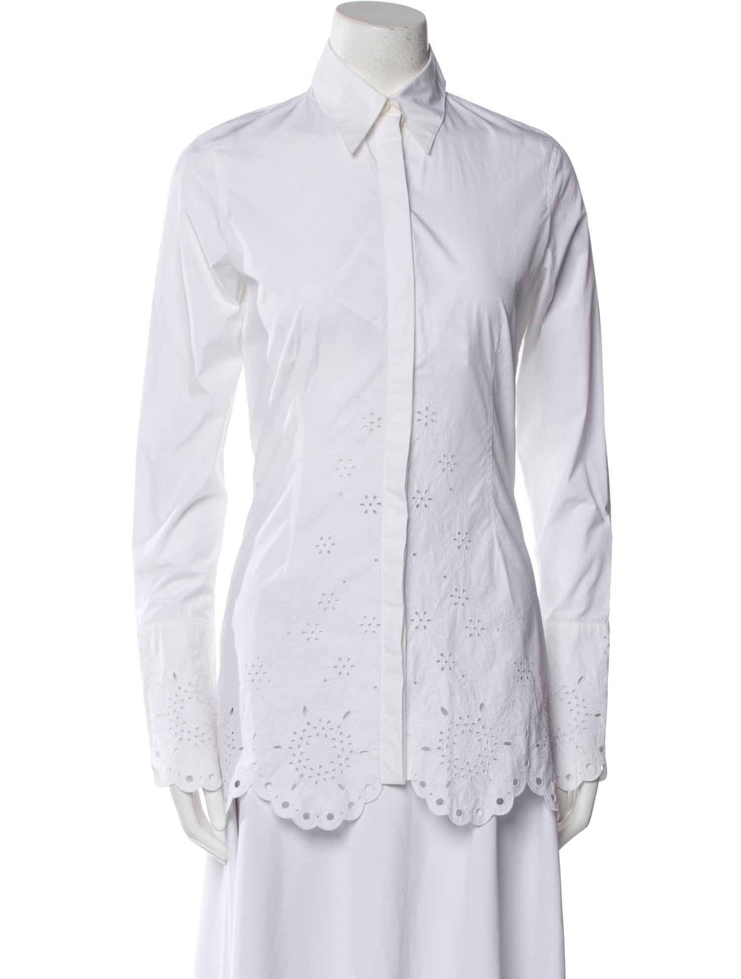 Paco Rabanne Long Sleeve Button-Up Top