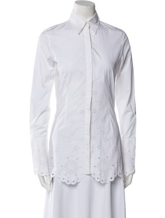 Paco Rabanne Long Sleeve Button-Up Top