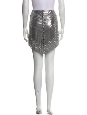 Paco Rabanne Fringe Trim Accent Mini Skirt