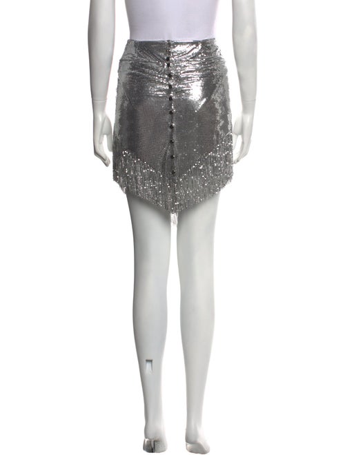 Paco Rabanne Fringe Trim Accent Mini Skirt