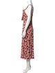 Paco Rabanne Floral Print Midi Length Dress